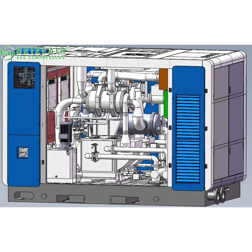 100 Oil Free Magnetic Levitation Turbo Two Stage Low Pressure Air Compressor